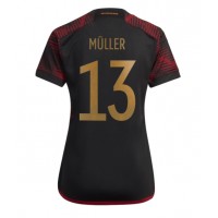 Deutschland Thomas Muller #13 Fußballbekleidung Auswärtstrikot Damen WM 2022 Kurzarm
